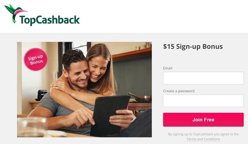 Topcashback homepage