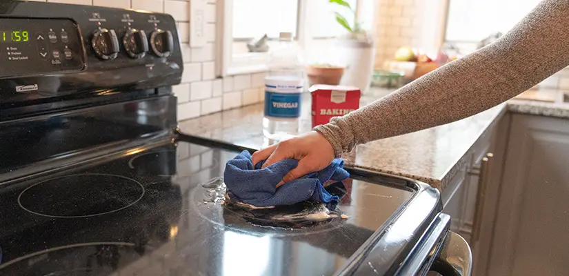 How to clean glass stove top