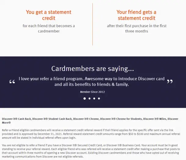 Use discover refer a friend link & Get 500 Bonus