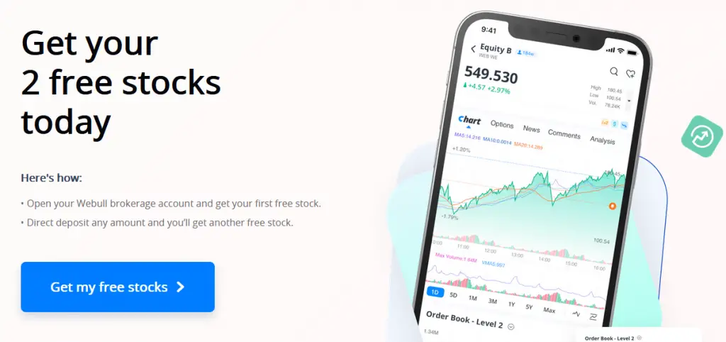 how to get free webull stocks