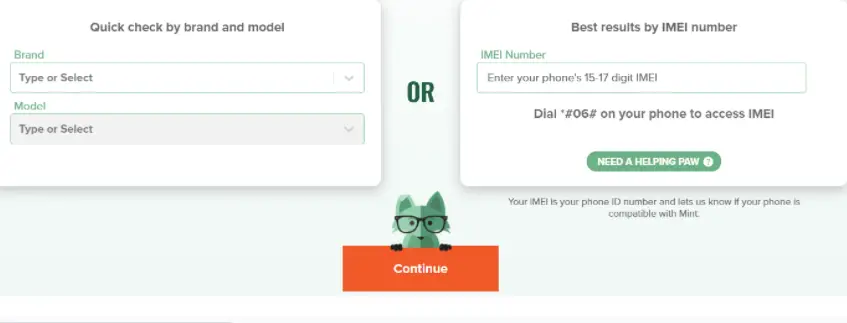 Mint Mobile Signup process