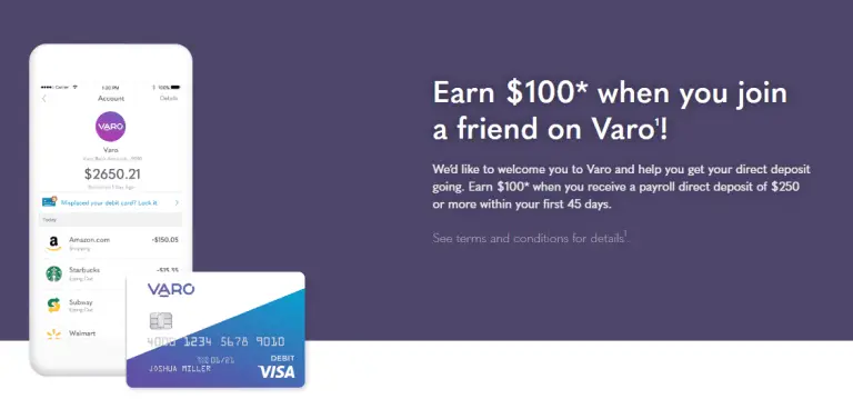 Varo sign up bonus