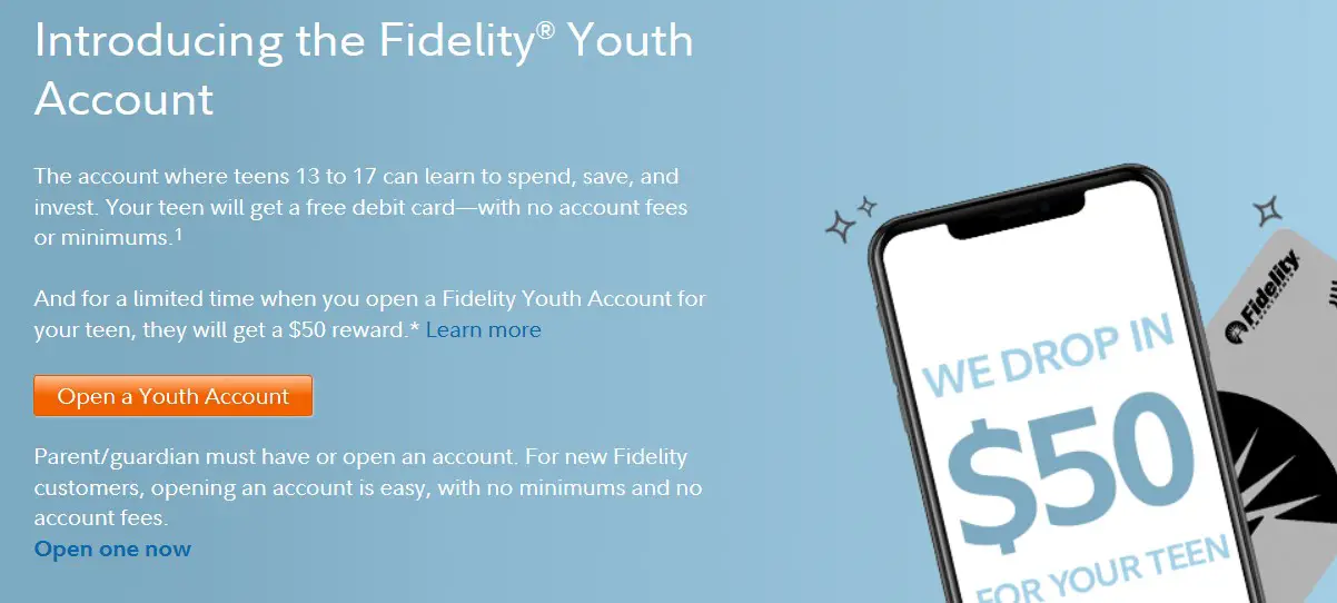 Fidelity Promotion Offers 50 Bonus with Fidelity Youth Account