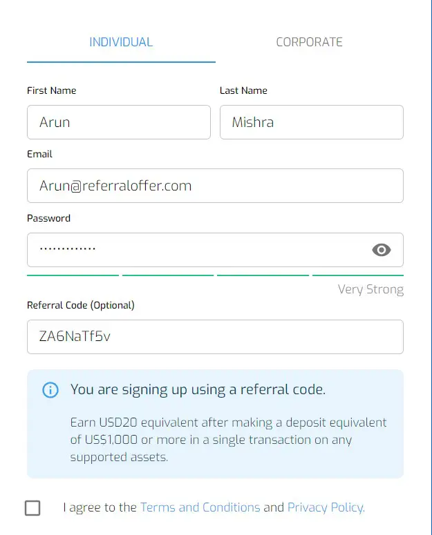 Hodlnaut promotion sign up process