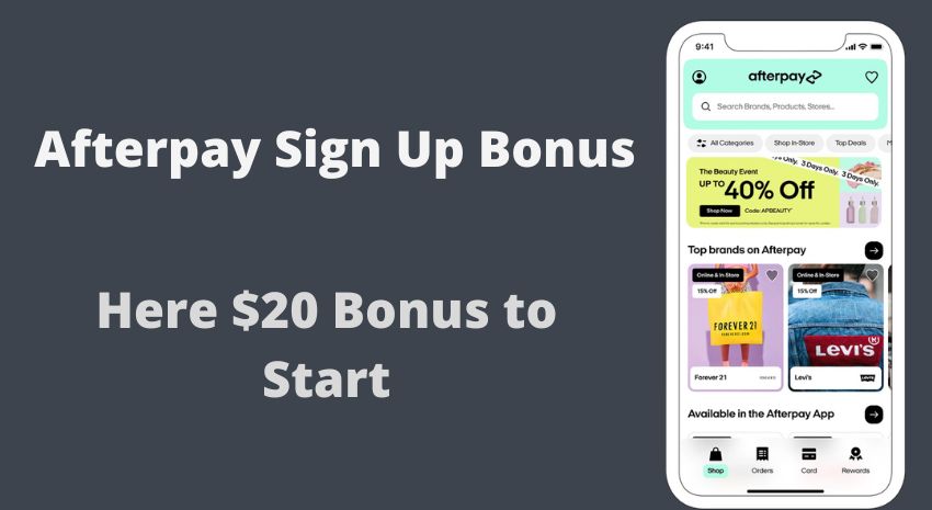 Afterpay sign up bonus