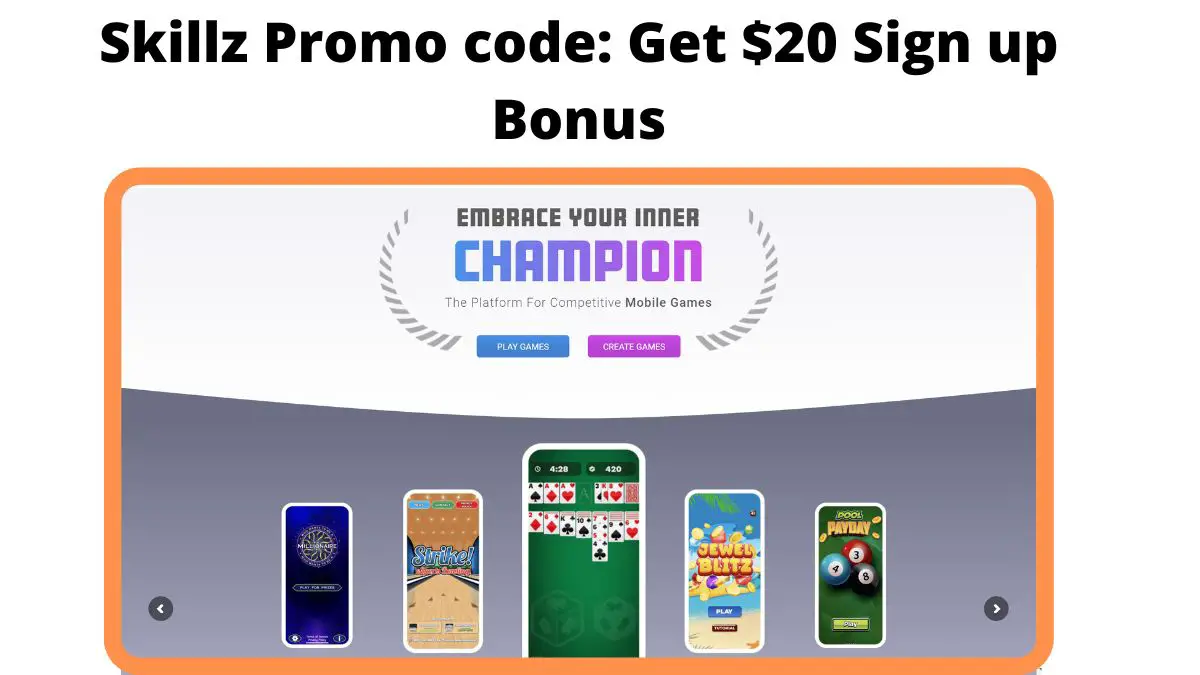 Skillz Promo code: Get $20 Sign up Bonus