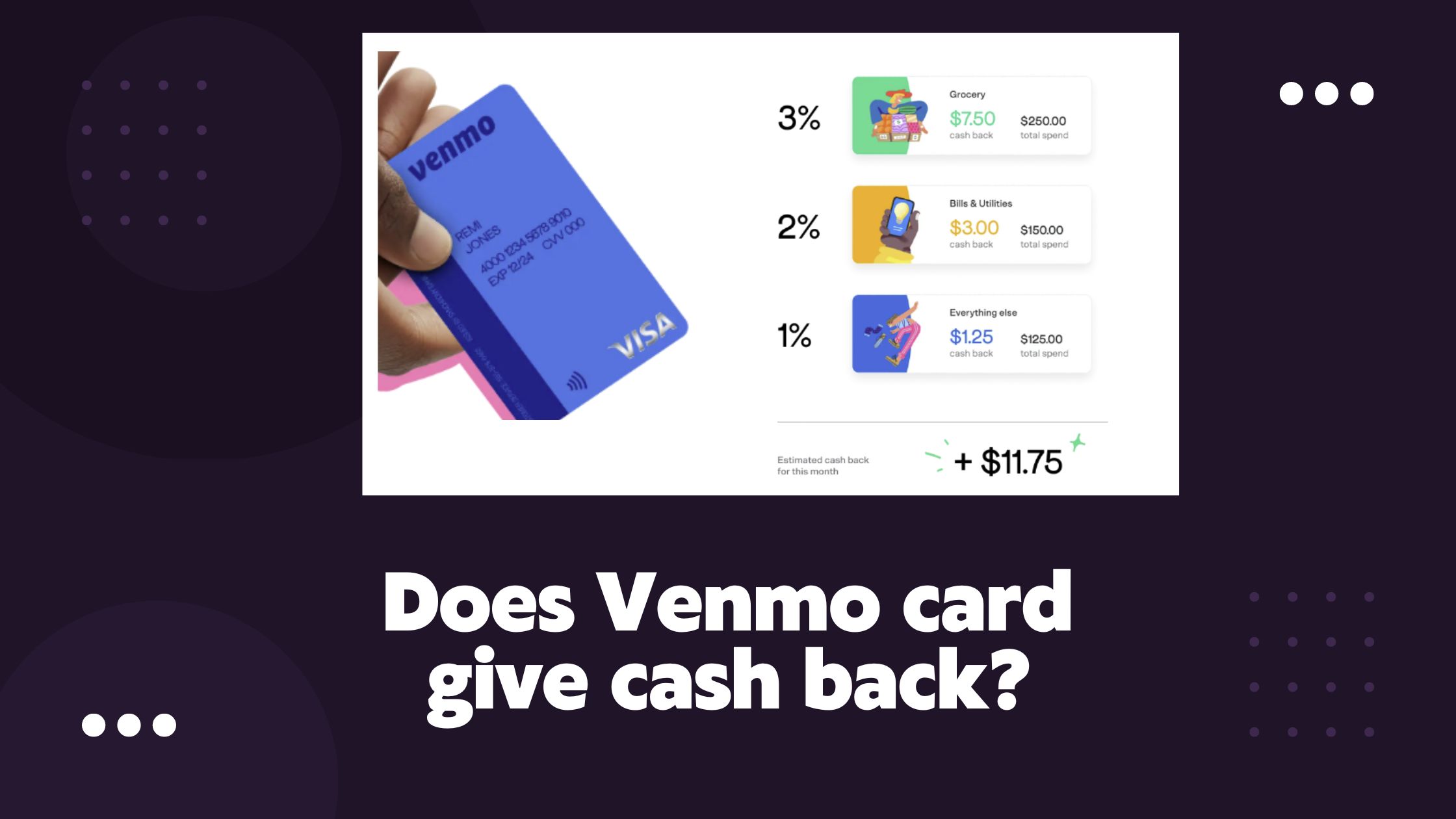 Venmo Card cash back