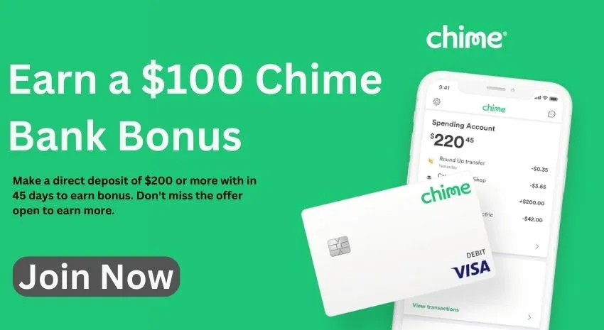 Chime $100 sign up bonus