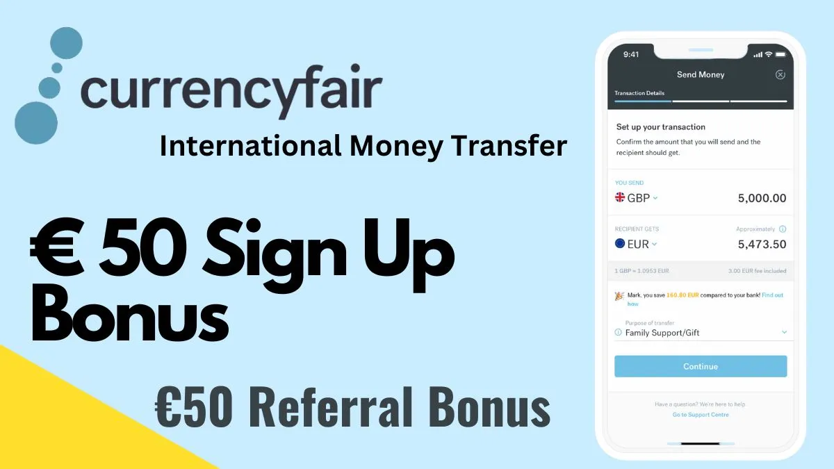 CurrencyFair Sign Up Bonus