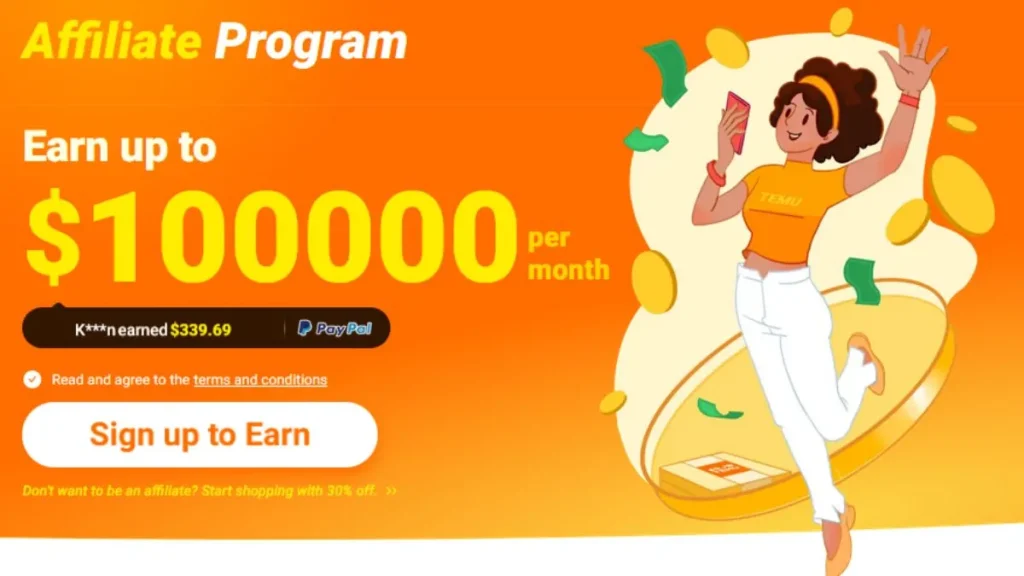 Temu Affiliate program