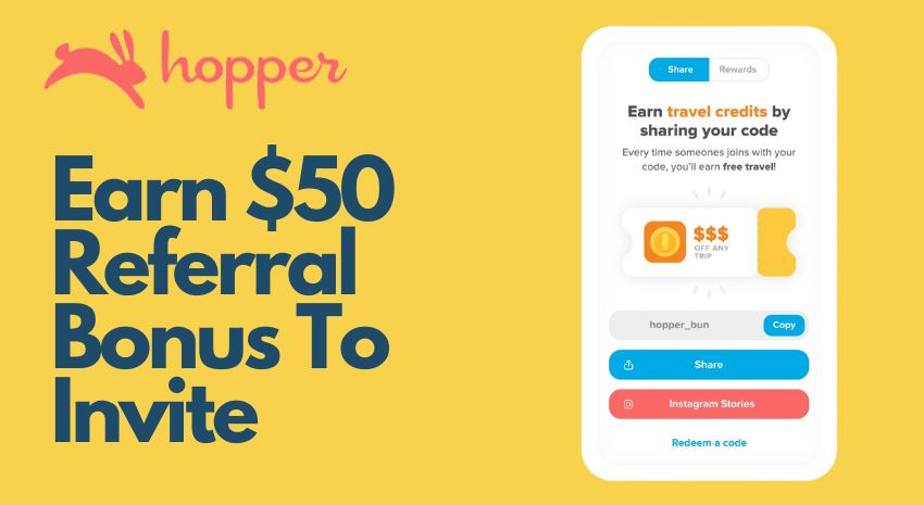 Hopper $50 sign up bonus
