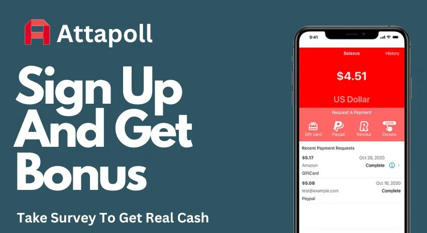 Attapoll sign up bonus