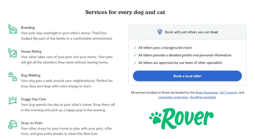 Rover services and offers