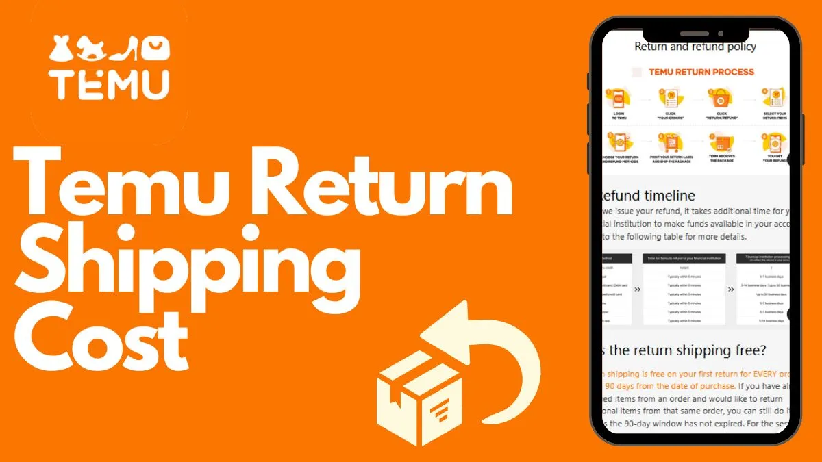 Temu return shipping cost and charge