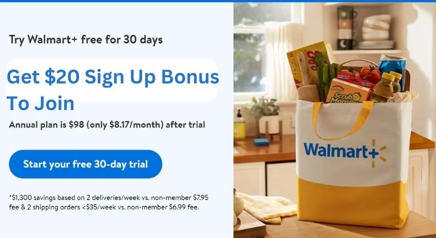 Walmart Plus sign up bonus