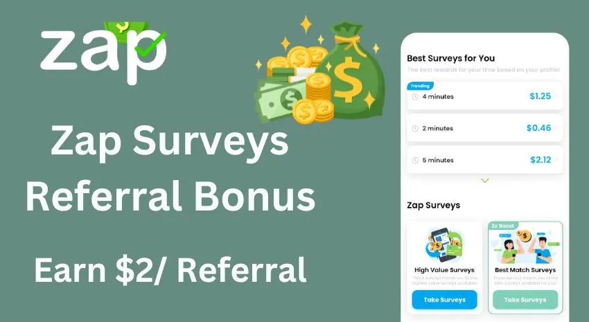 Zap Surveys referral bonus