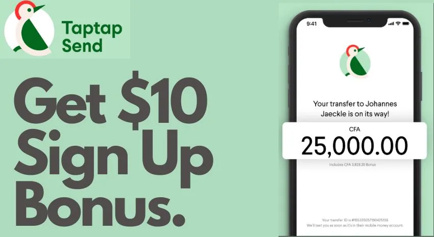 TapTap Send sign up bonus